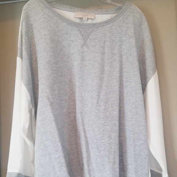 LOFT Tops - Loft Gray Dressy Sweatshirt